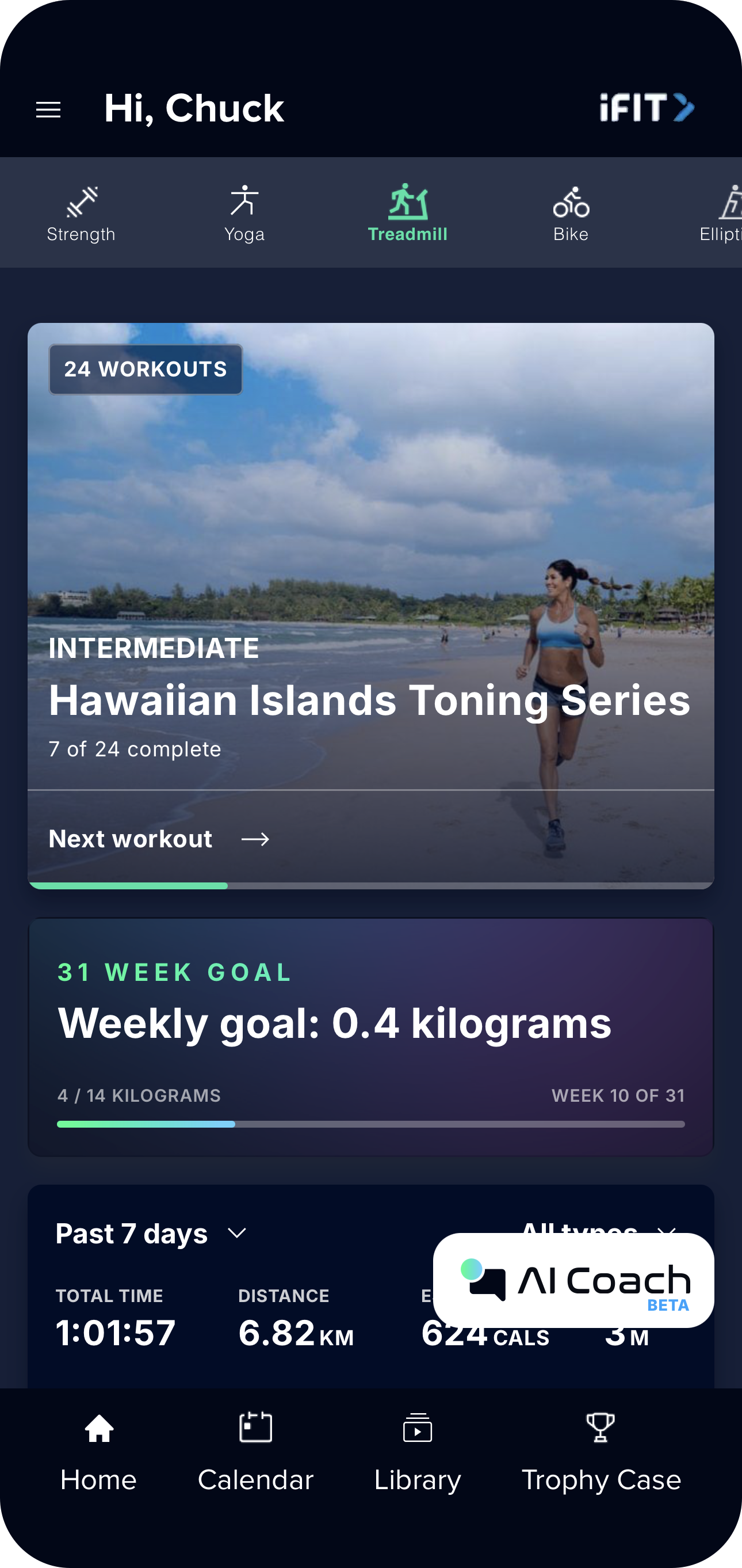 iFIT app screens